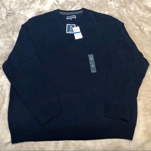 Mens Club Room Merino Wool Blend Dark Blue Sweater